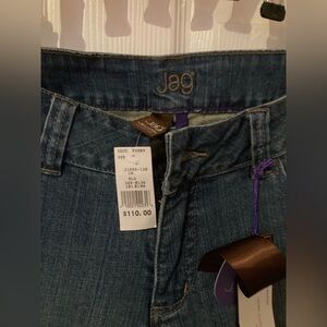 Jag Size 16 Rail Fit - Lower Slim  Leg Blue Denim Jeans with Stretch